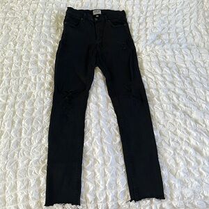 AGOLDE black distressed jeans. Size 28.